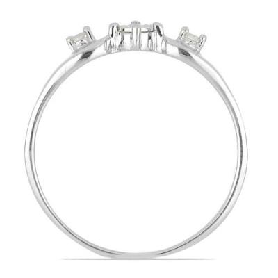 BUY REAL WHITE DIAMOND DOUBLE CUT GEMSTONE RING IN 925 SILVER